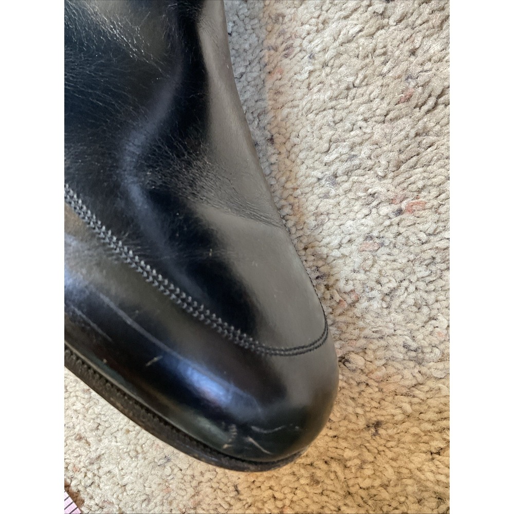Hitchcock Black Loafer Shoes Style #4436 Size 10.5 5E Wide Smooth Slip On - Picture 9 of 11